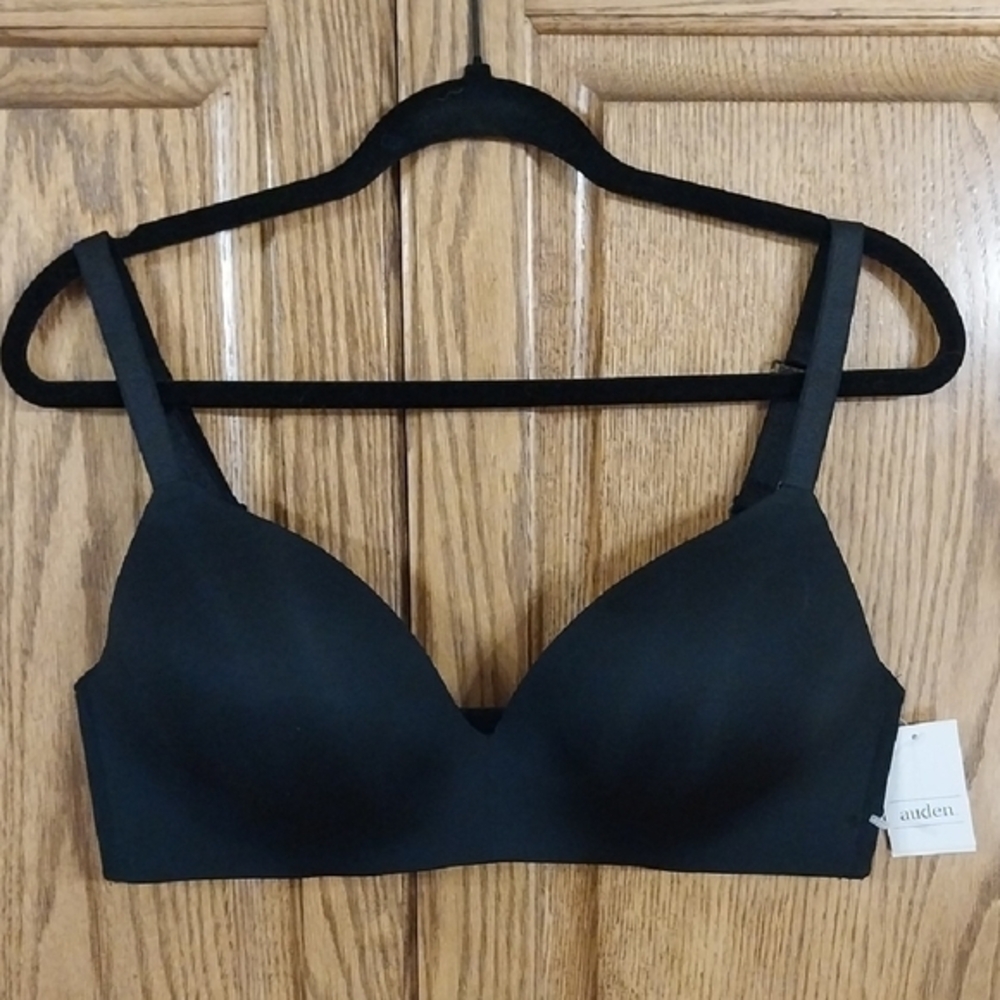 Auden The‎ Bliss Bra NWT Women's Black 38DD Molded Cup Wirefree Lightly Lined